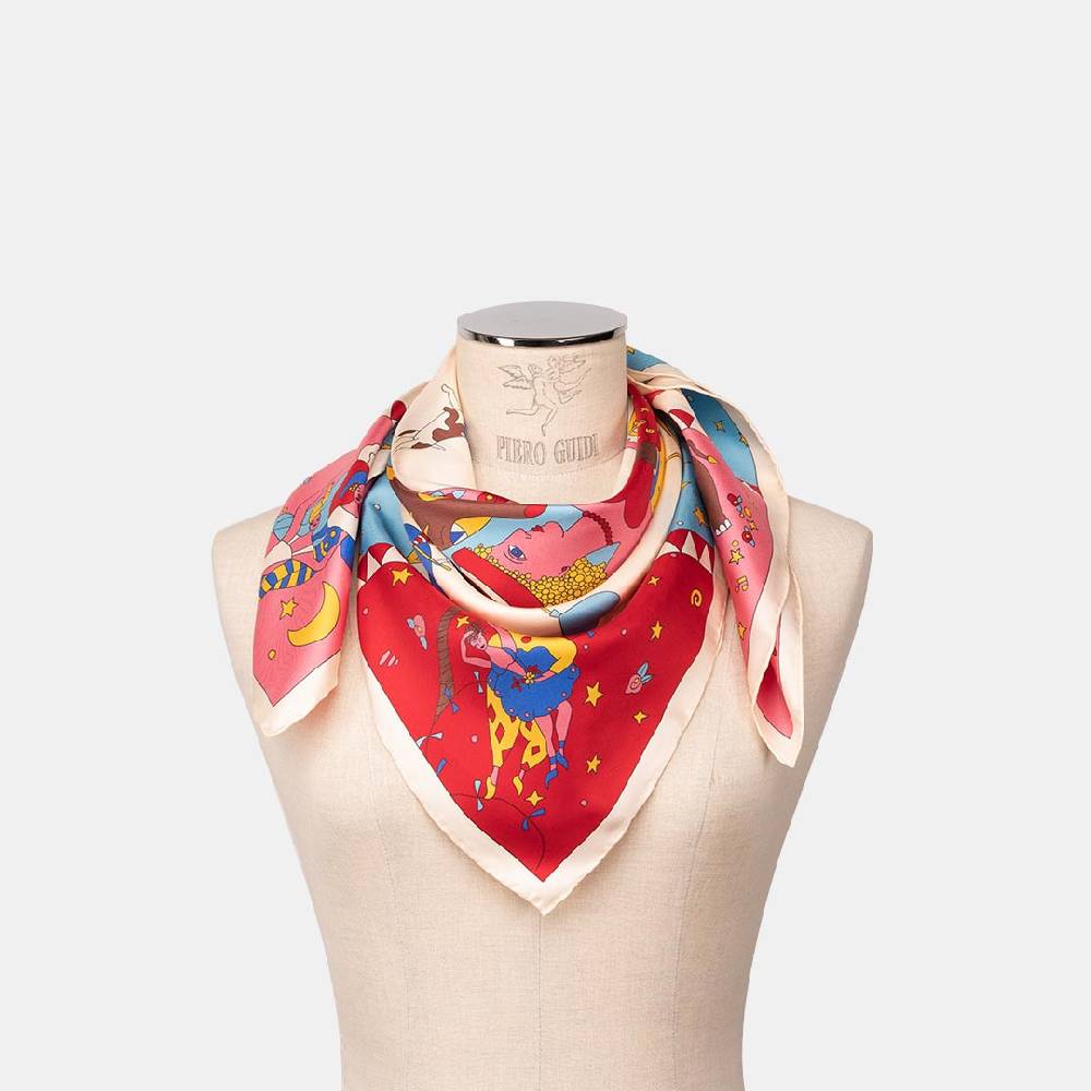 Piero Guidi PIERO GUIDI SILK SCARF "Charlotte"/ FOULARD IN SETA "Charlotte" Presa