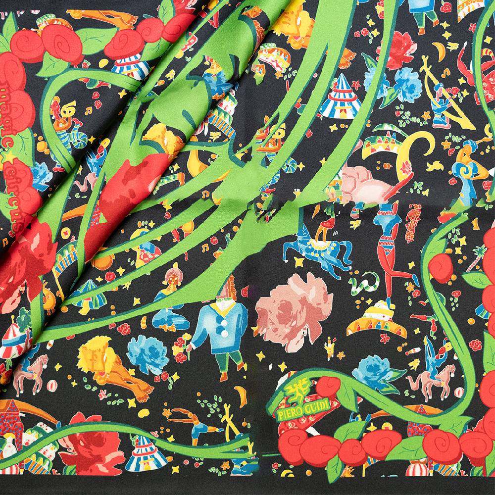 Piero Guidi PIERO GUIDI SILK SCARF "Flower"/ FOULARD IN SETA "Flower" Economico