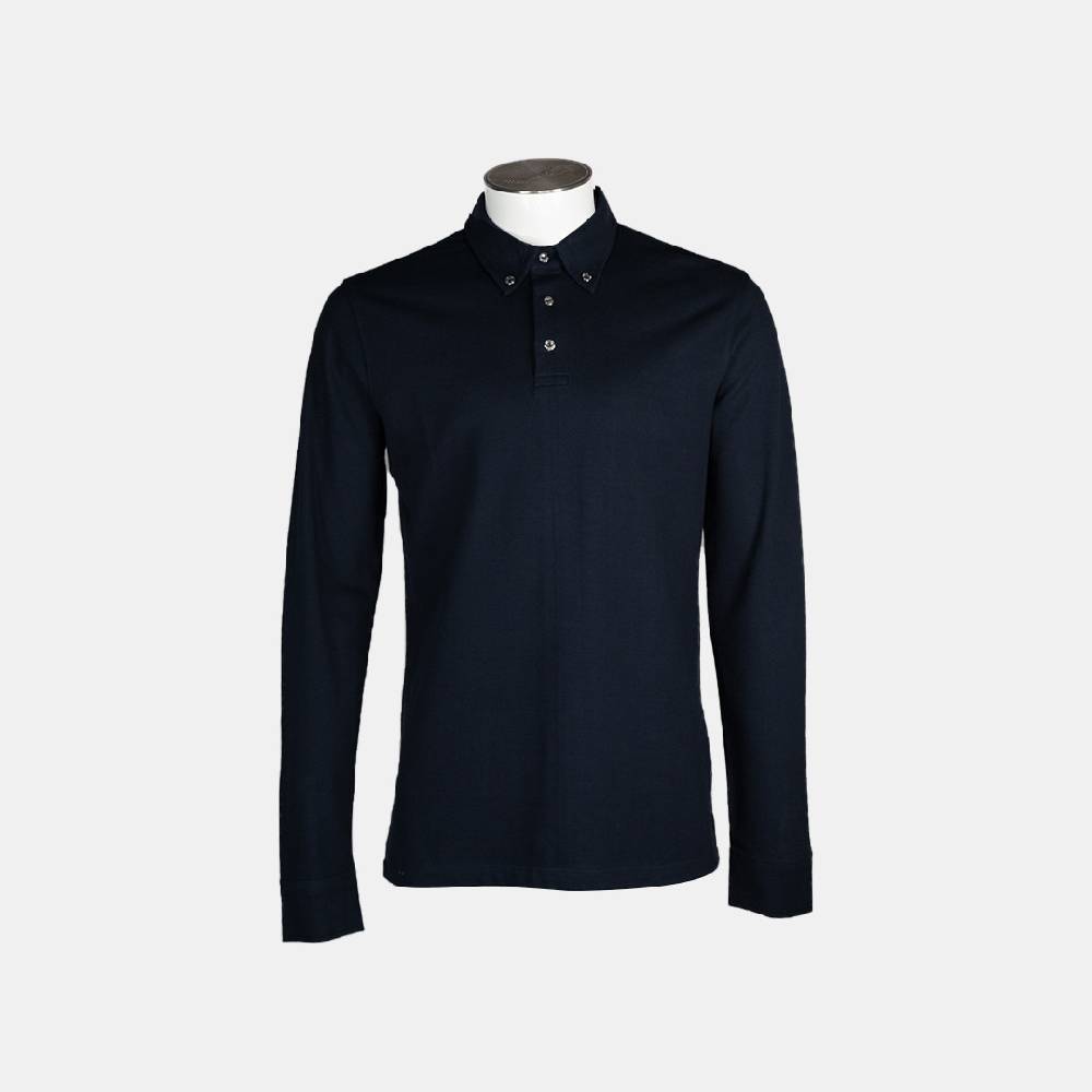 Piero Guidi LineaBold "Metal Botton" Polo Shirt Long Sleeve / Polo manica lunga Qualità