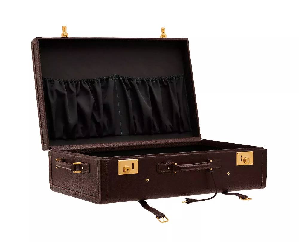 Pineider Passion Suitcase Big Grained In Linea