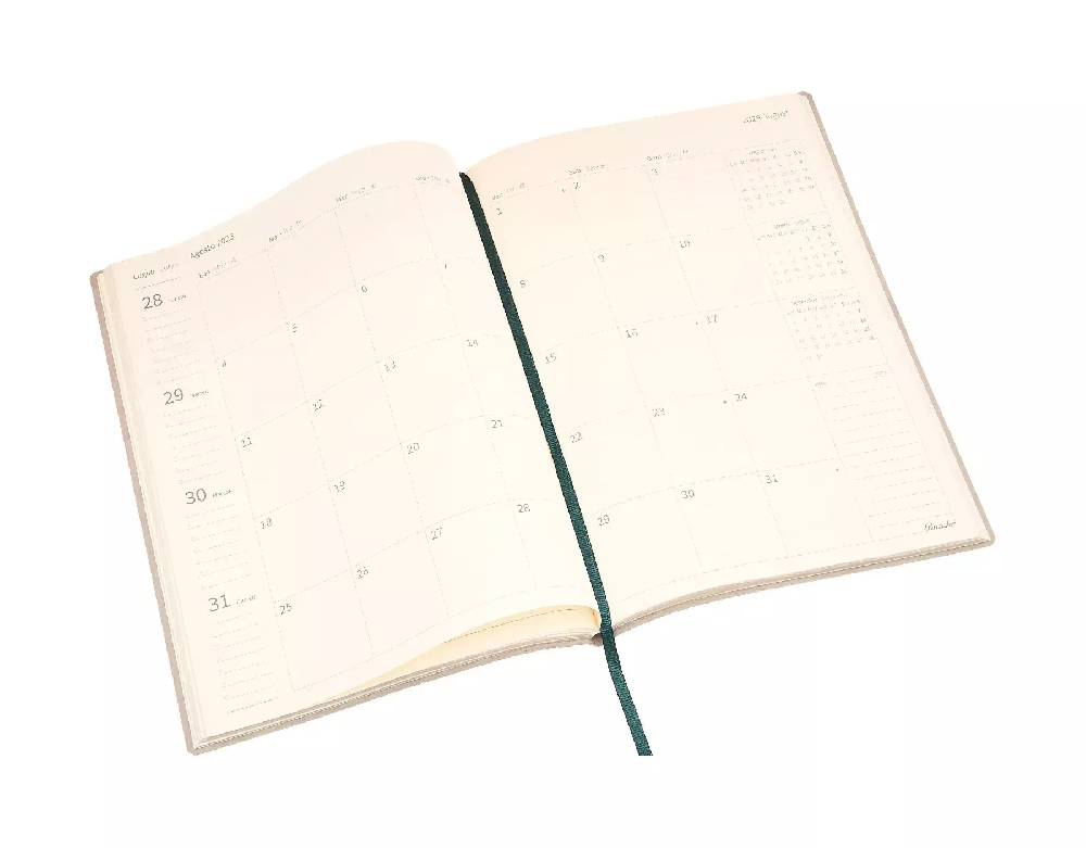Pineider Agenda Settimanale Milano 2025 in Canvas - 17x24 cm Nuova