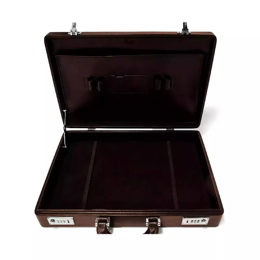 Pineider Bond Briefcase in Metro Smooth Qualità