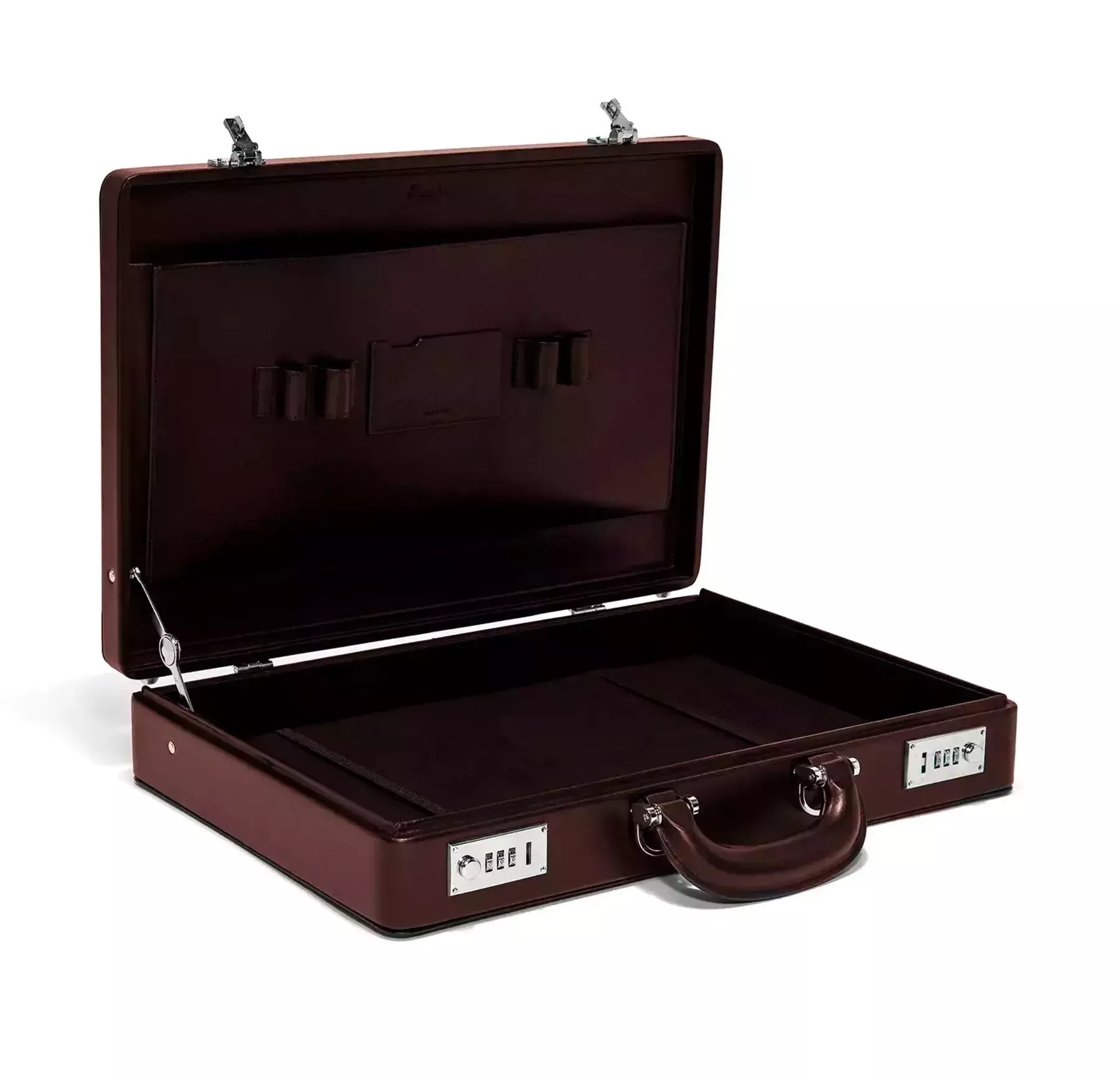 Pineider Bond Briefcase in Metro Smooth Qualità