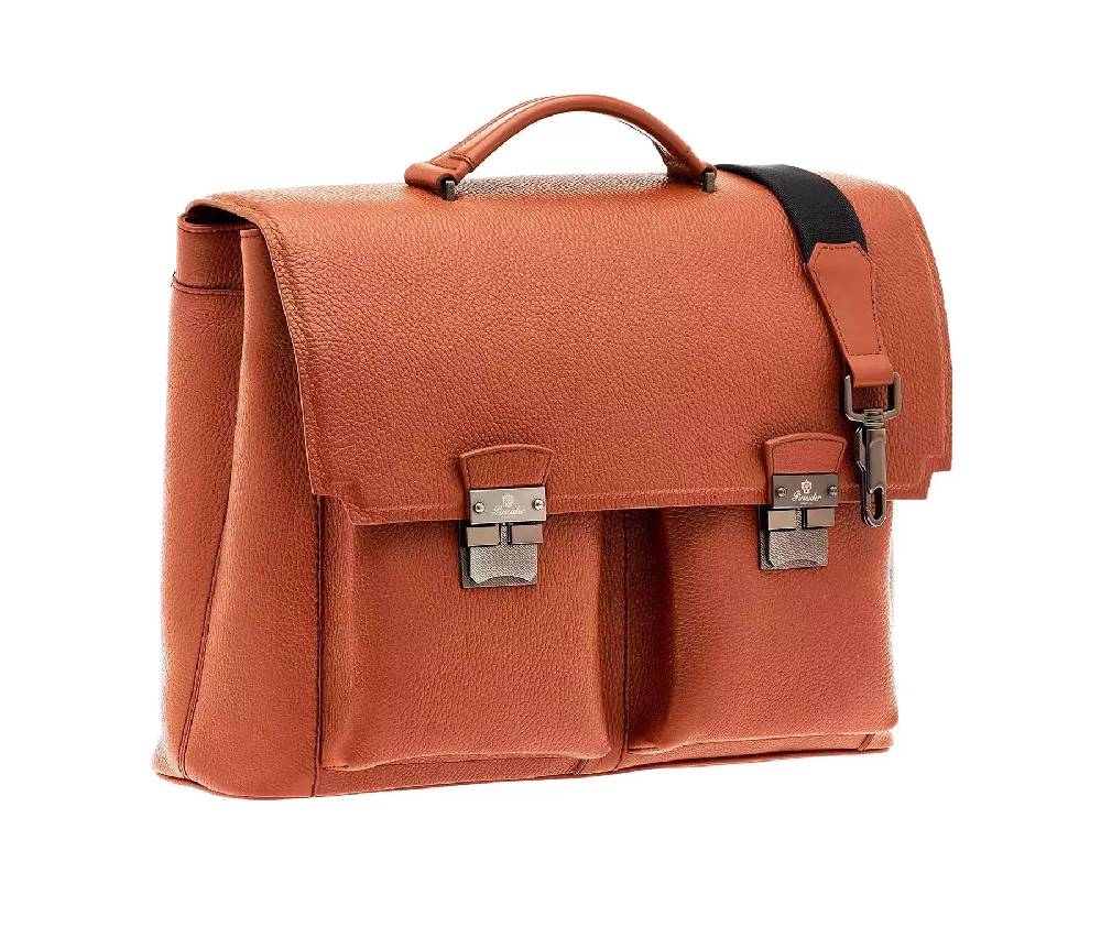 Pineider Double Briefcase in Bottalato Vendita