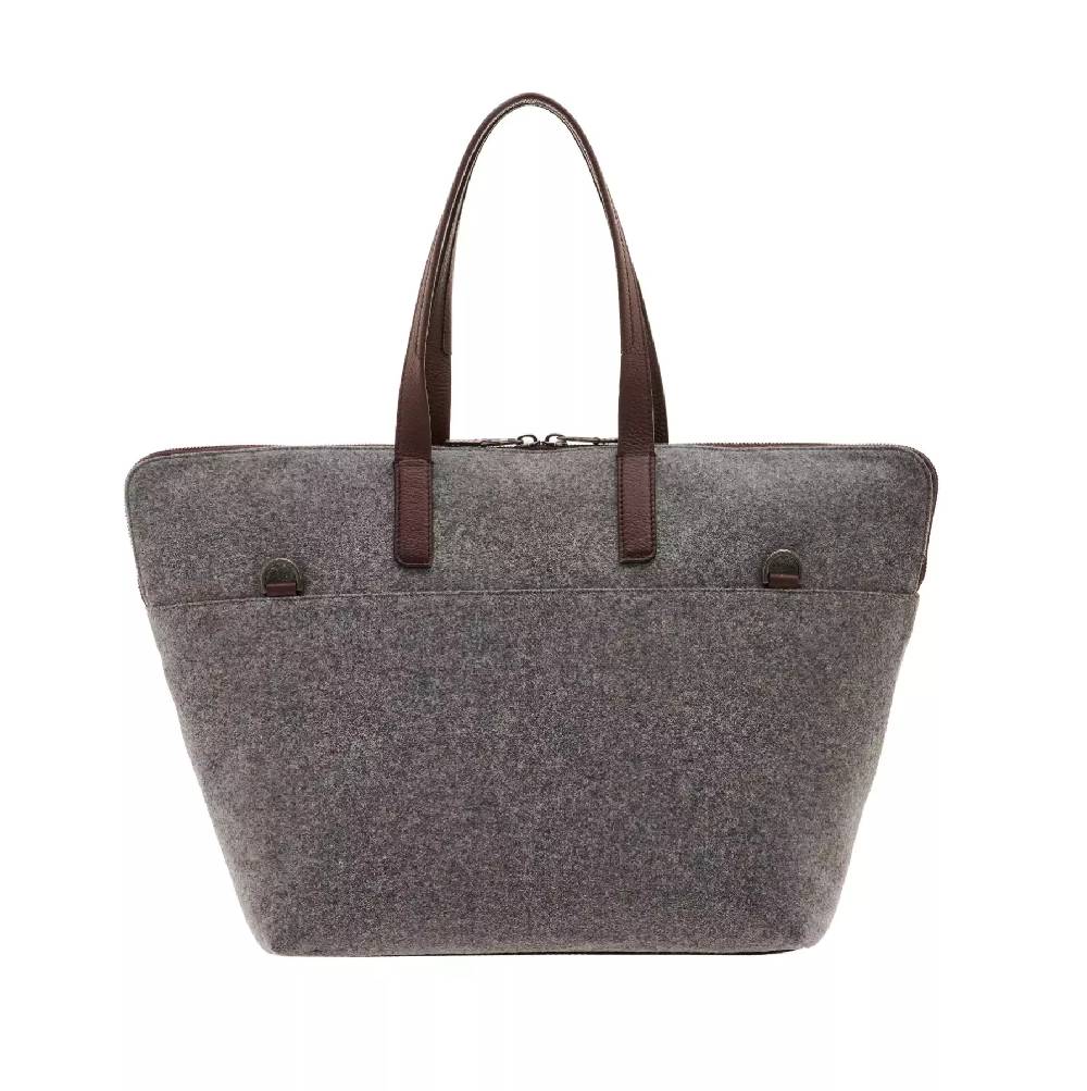 Pineider Saddle Tote Bag in Wool Presa