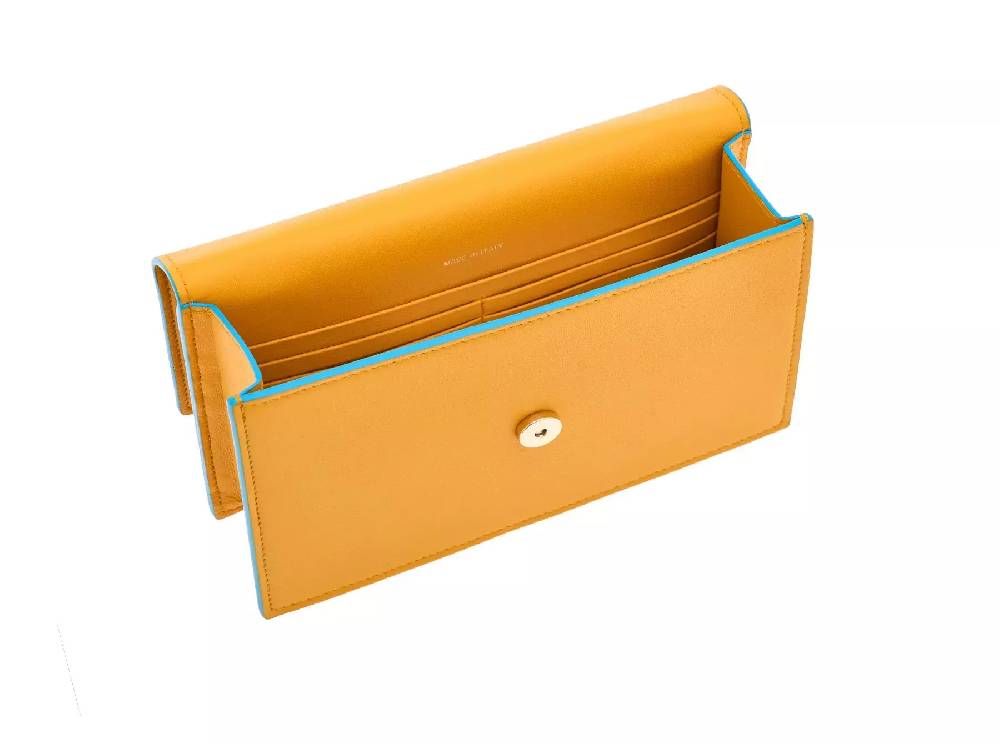 Pineider Flap Shoulder Bag in Metro Smooth Economico
