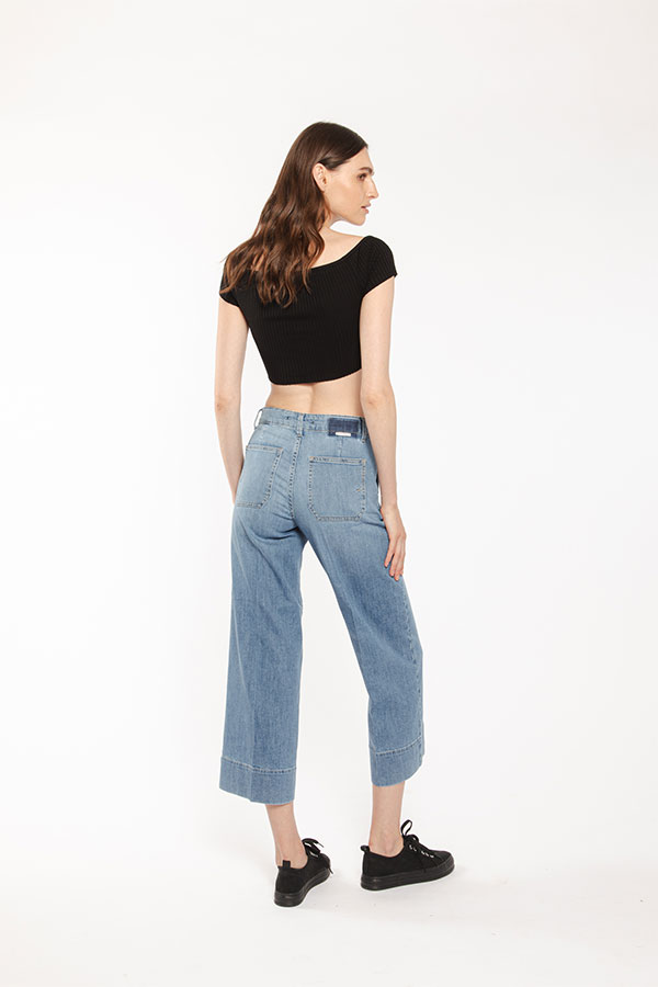 PS. Don't Forget Me EVA MID RISE PALAZZO CROPPED FIT Qualità Garantita