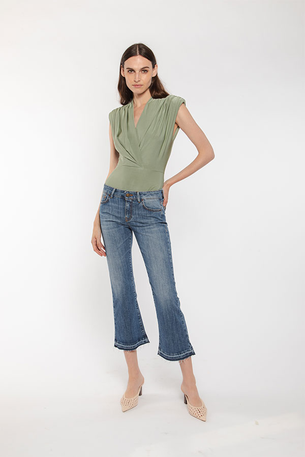 PS. Don't Forget Me SHARON LOW RISE FLARE CROPPED FIT