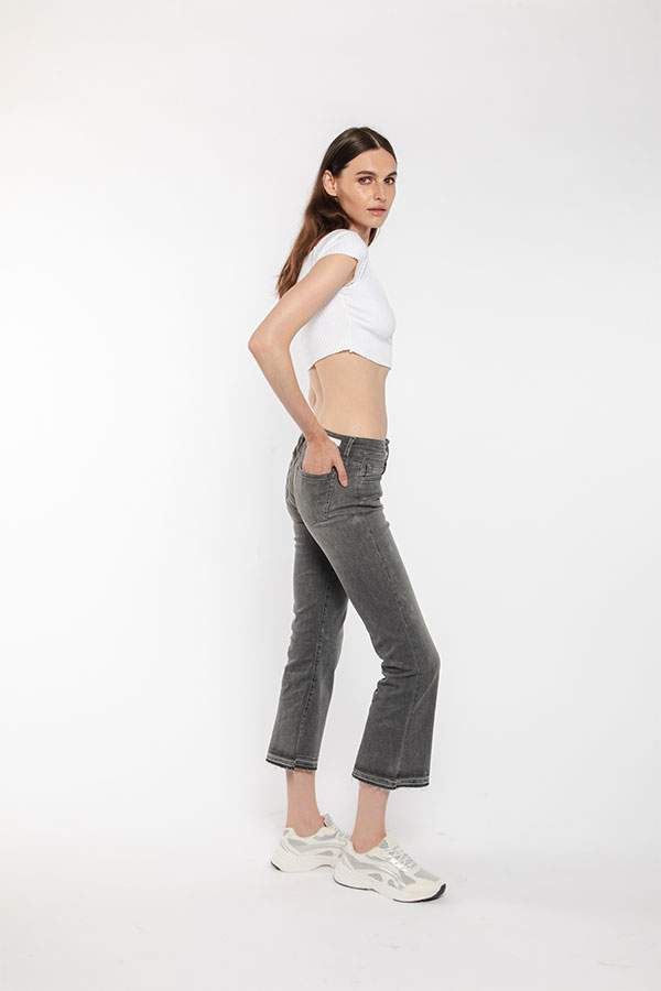 PS. Don't Forget Me SHARON LOW RISE FLARE CROPPED FIT Offerta
