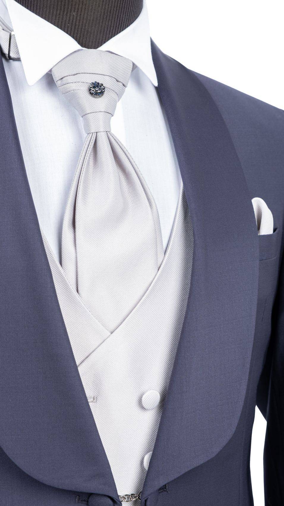 Baggi Abito blu da sposo con collo a scialle Negozi Online