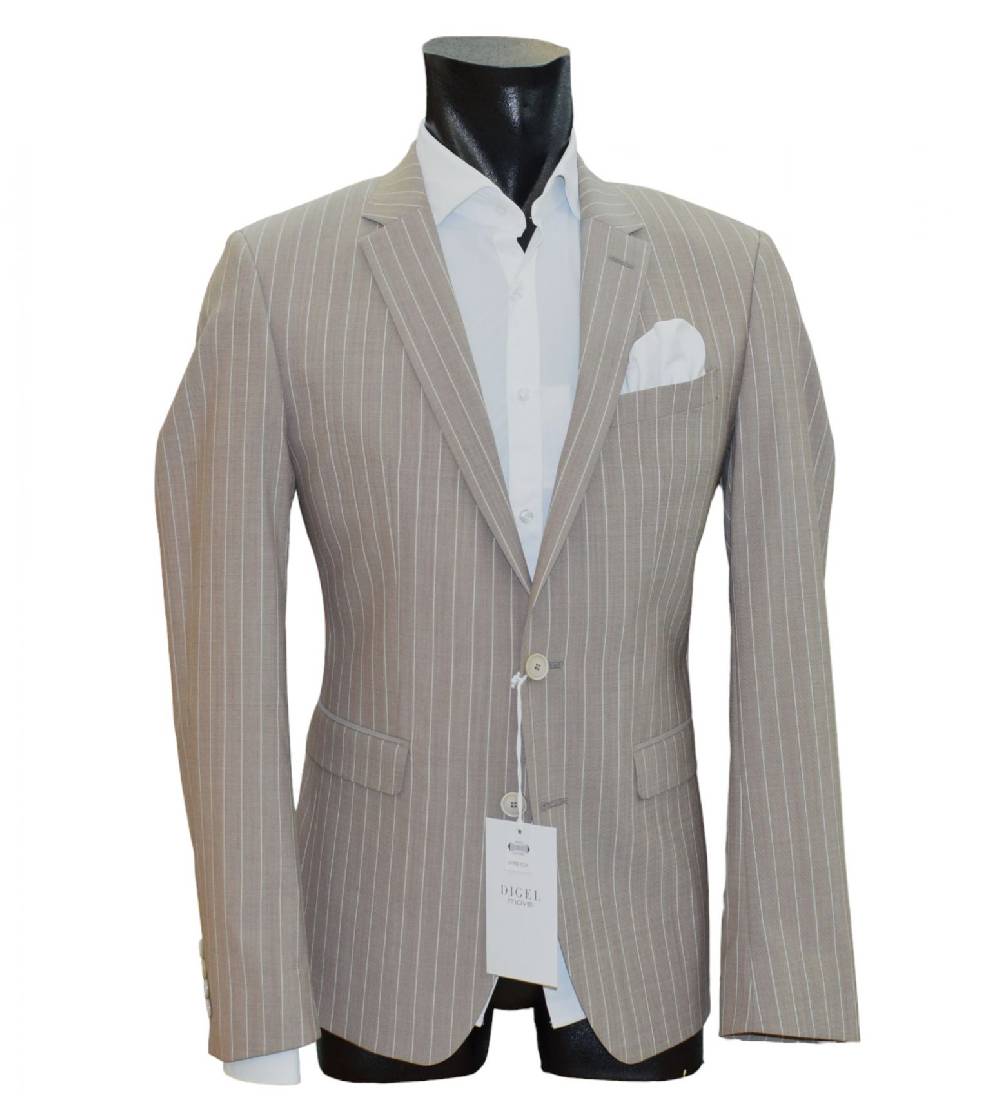 Digel Move Abito beige gessato digel in lana marzotto extra slim fit Online