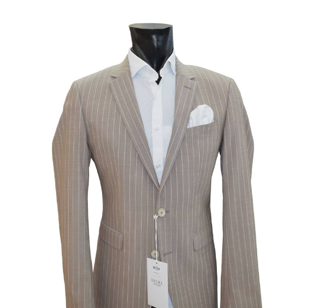 Digel Move Abito beige gessato digel in lana marzotto extra slim fit Online