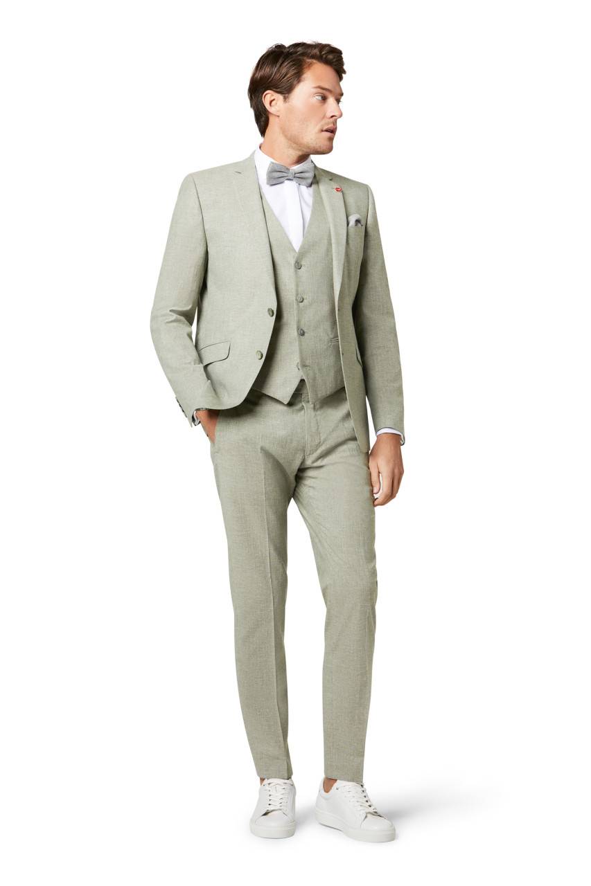 Digel Abito elegante verde chiaro digel slim fit con gilet Saldi