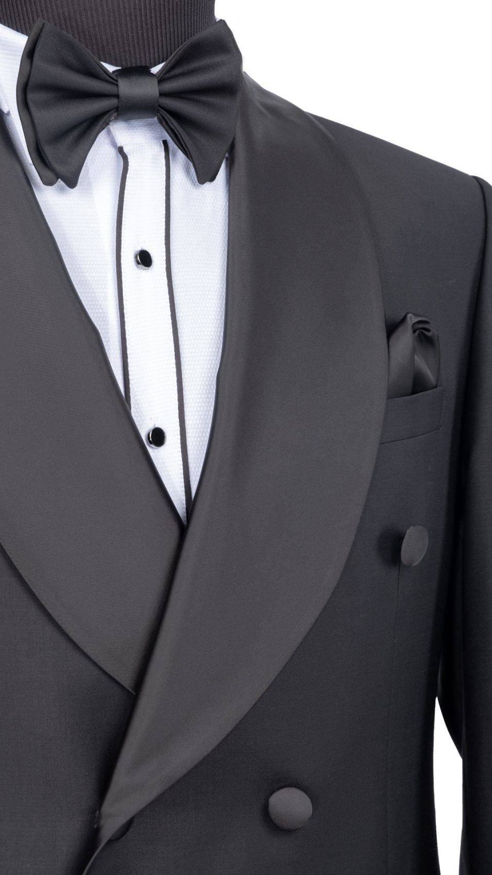 Baggi Smoking nero doppiopetto baggi cerimonia slim fit Hotsell