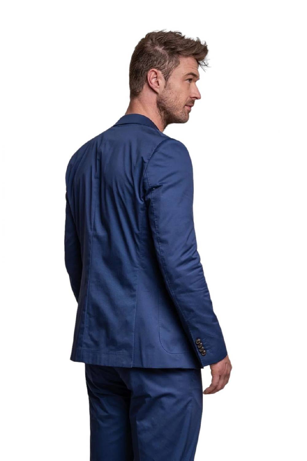 House of Cavani Abito blu elettrico cavani in cotone stretch sfoderato Vendite Flash