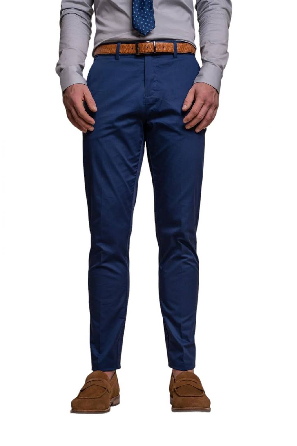 House of Cavani Abito blu elettrico cavani in cotone stretch sfoderato Vendite Flash