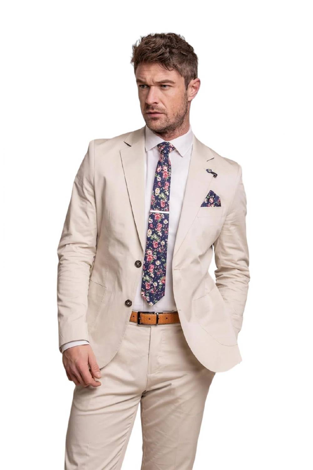 House of Cavani Abito beige cavani in cotone stretch sfoderato In Saldo