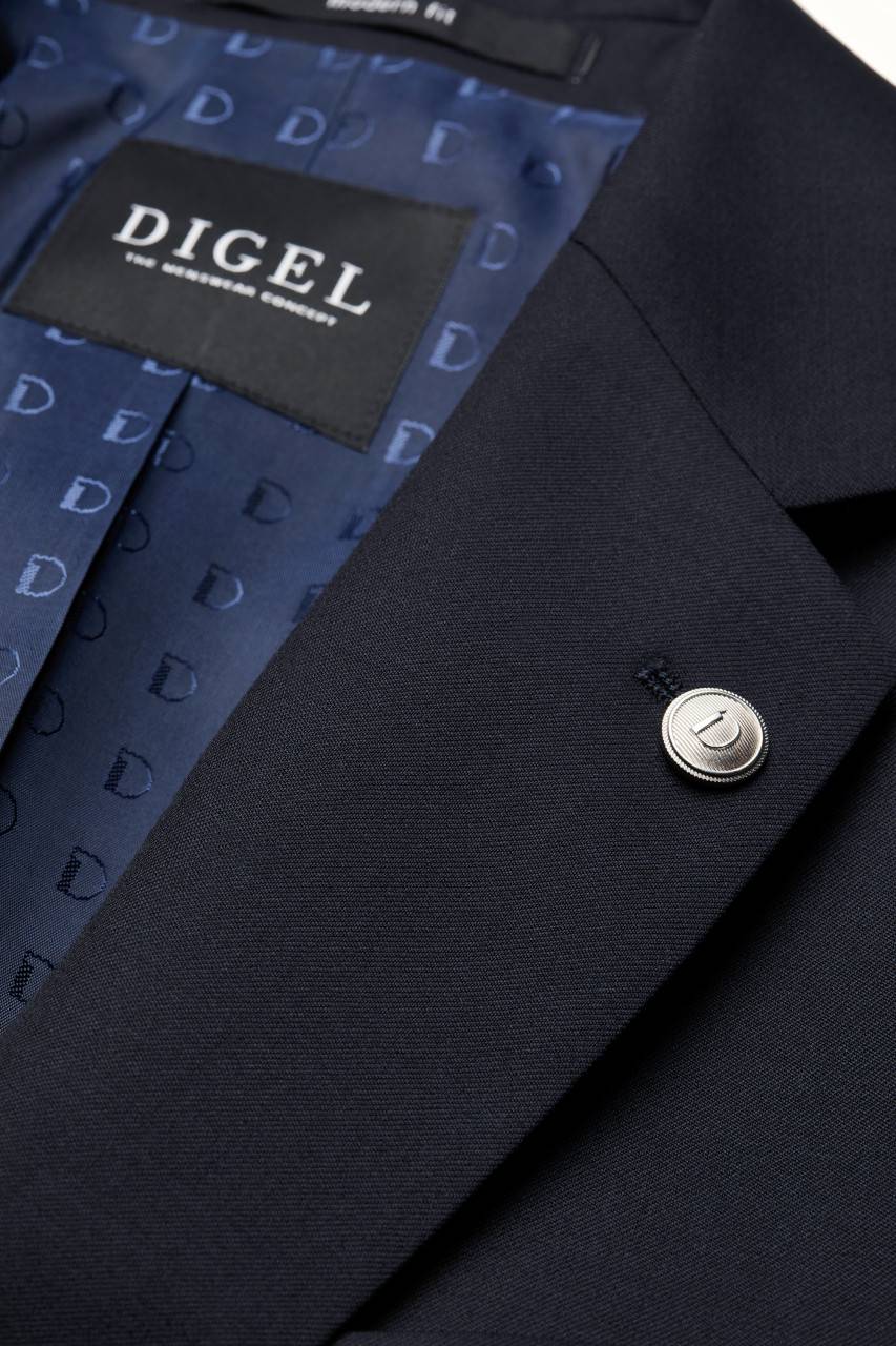 Digel Giacca blu scuro digel drop quattro lana reda super 110's Italy