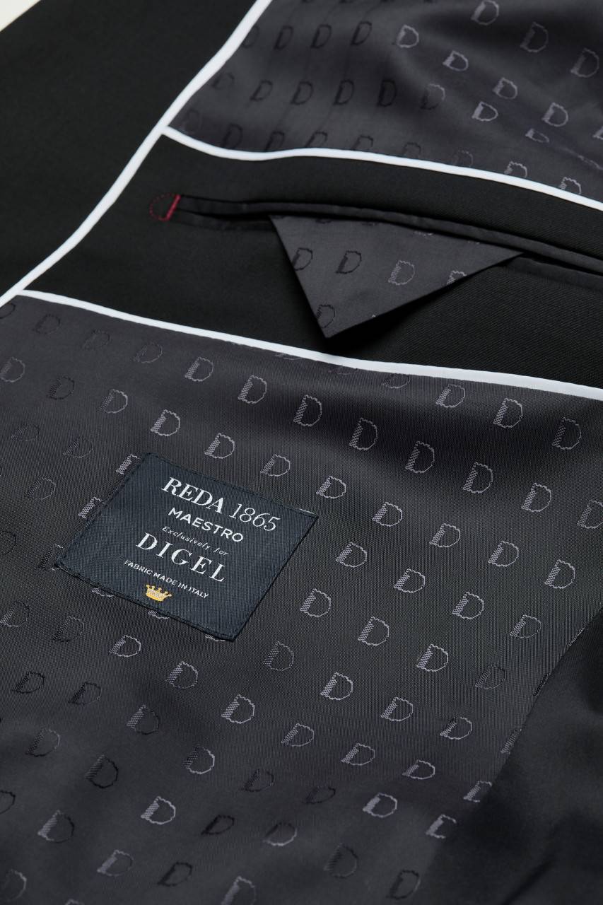 Digel Giacca blu scuro digel drop sei modern fit lana reda super 110's Italia