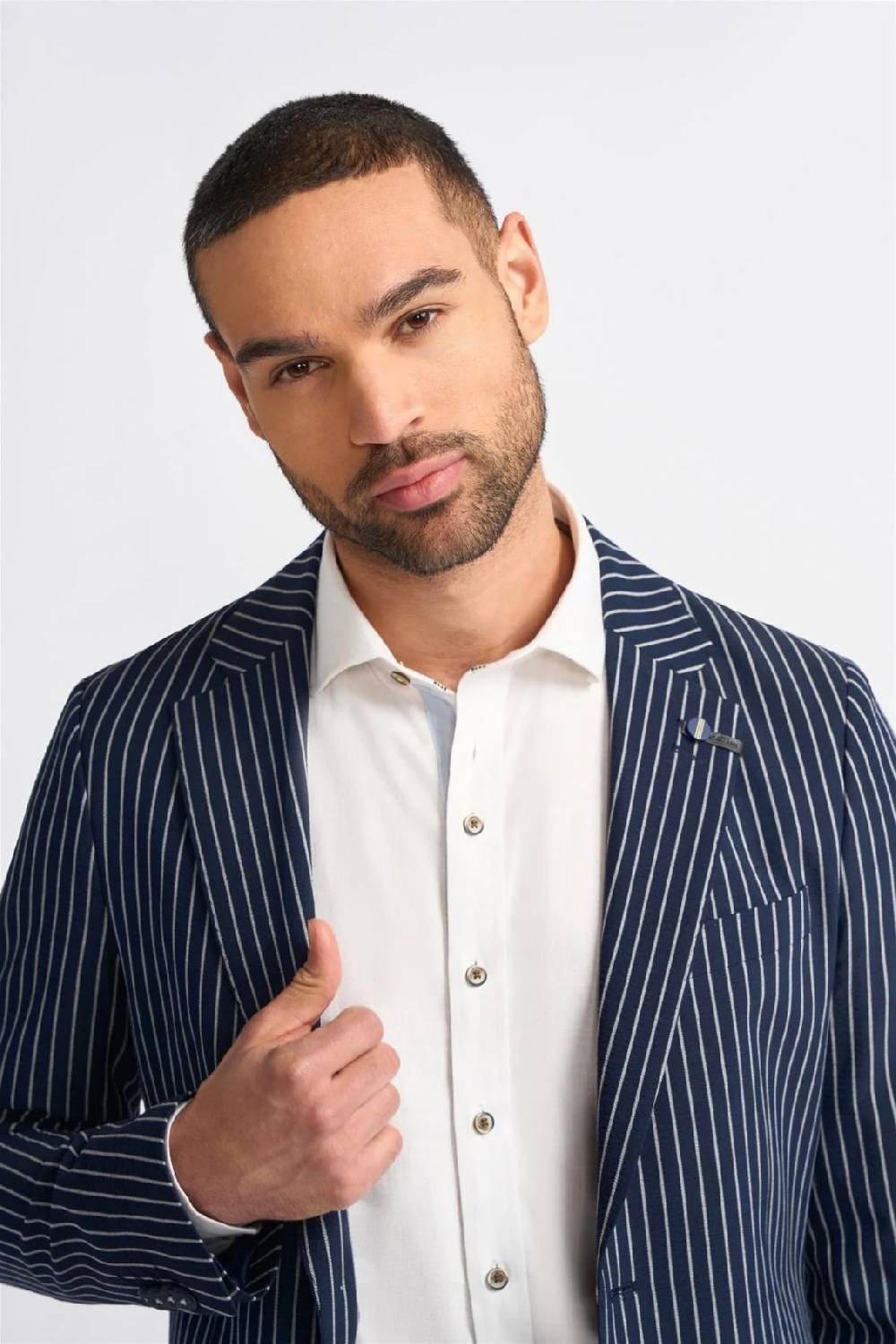 House of Cavani Giacca blazer blu gessata cavani slim fit 2025