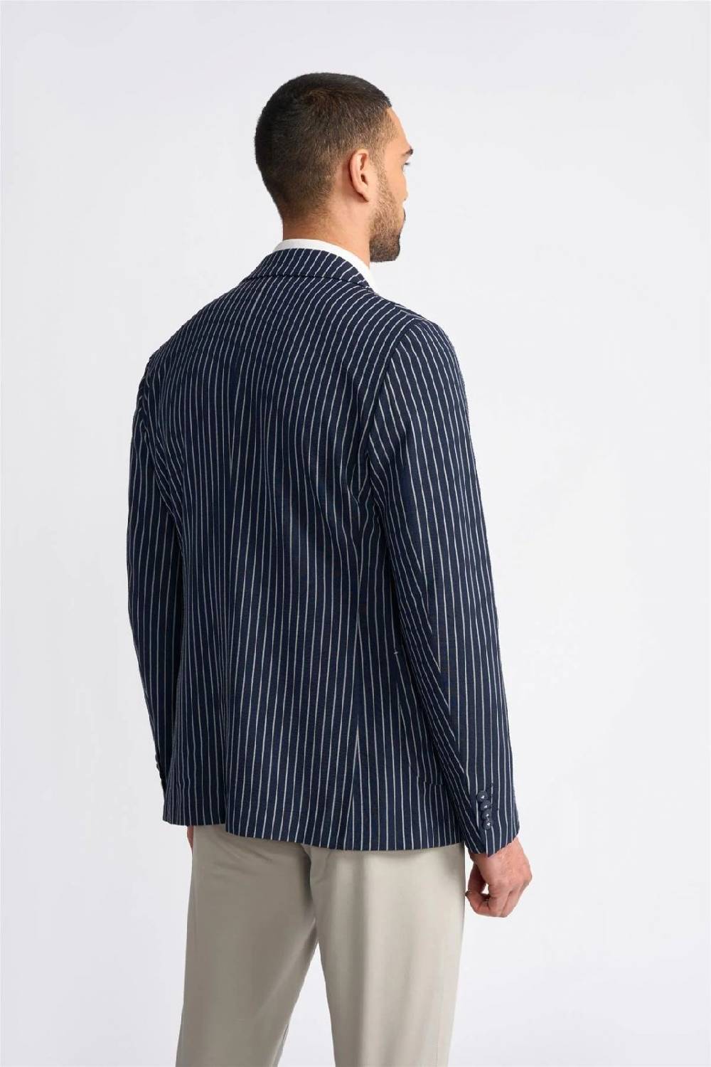 House of Cavani Giacca blazer blu gessata cavani slim fit 2025