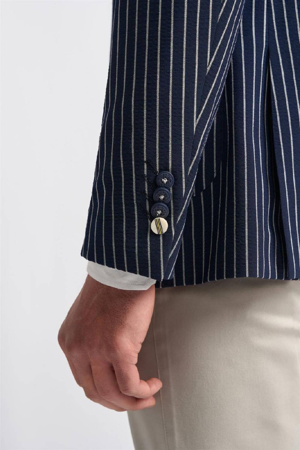 House of Cavani Giacca blazer blu gessata cavani slim fit 2025