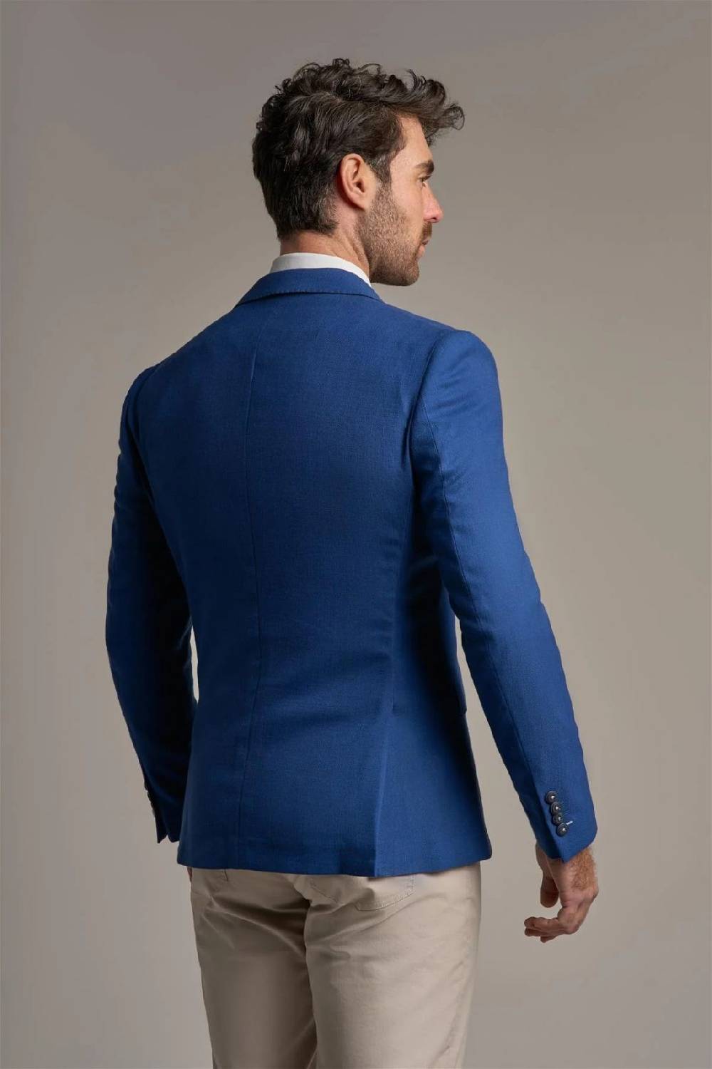 House of Cavani Giacca blu elettrico cavani slim fit a doppiopetto sfoderata Qualità