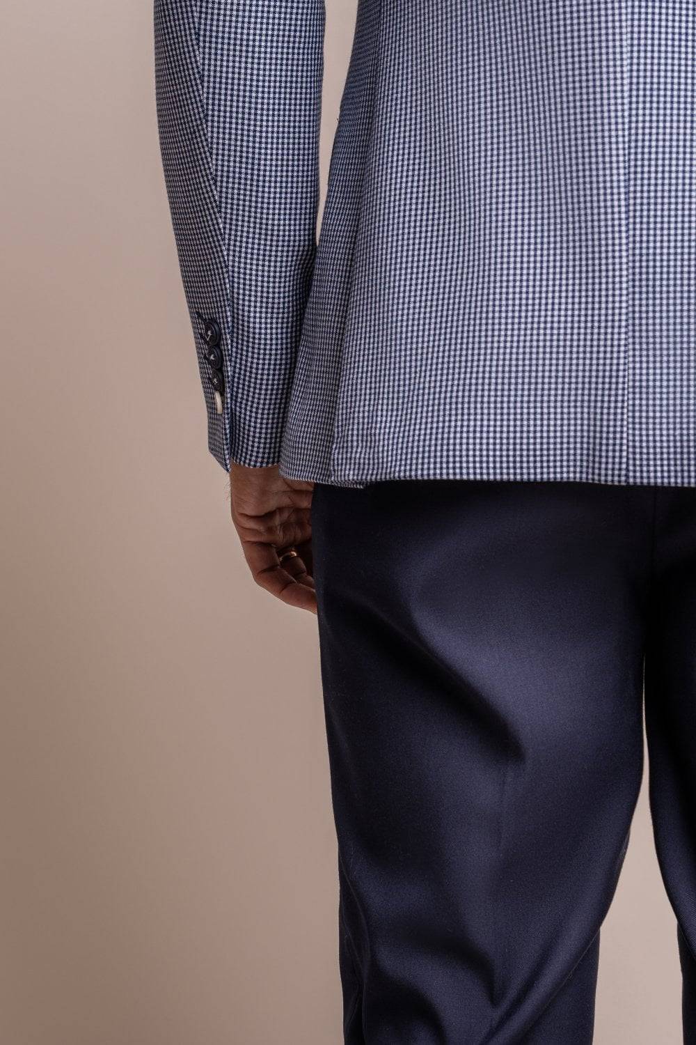 House of Cavani Giacca blazer cavani a quadretti blu stretch Spedizione Gratuita