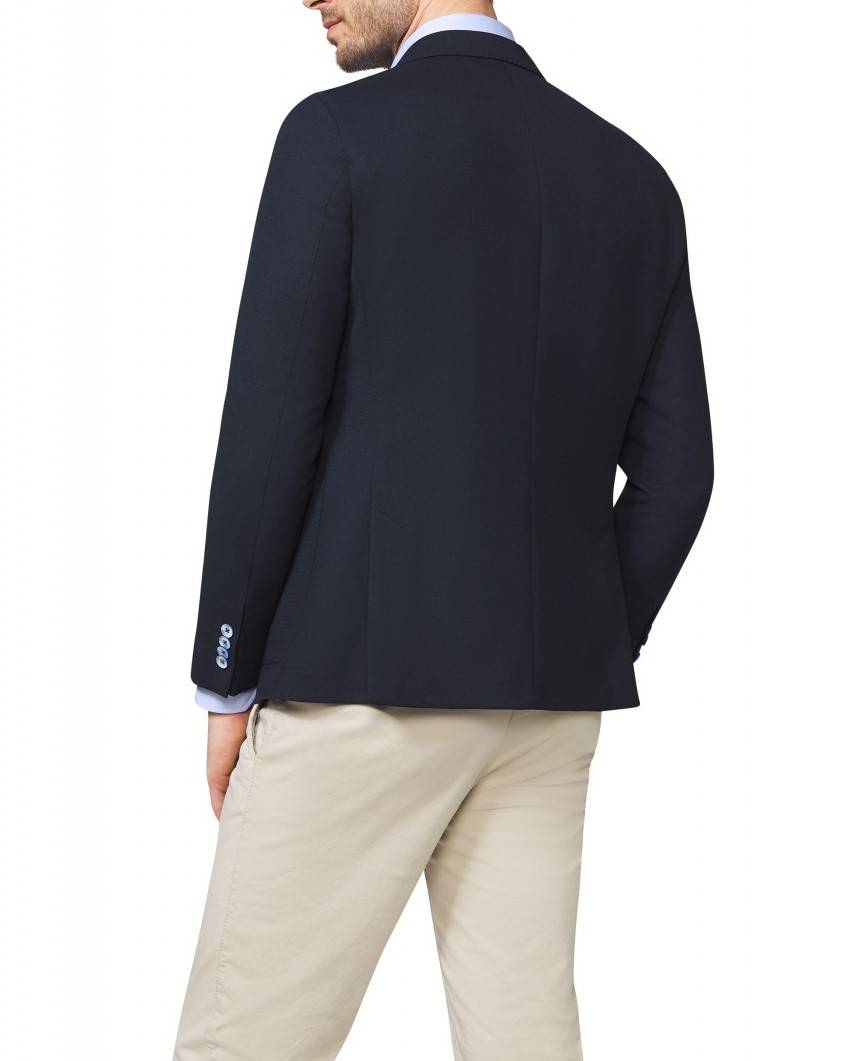 Digel Giacca blazer blu marine digel sfoderata drop quattro corto Consegna Veloce