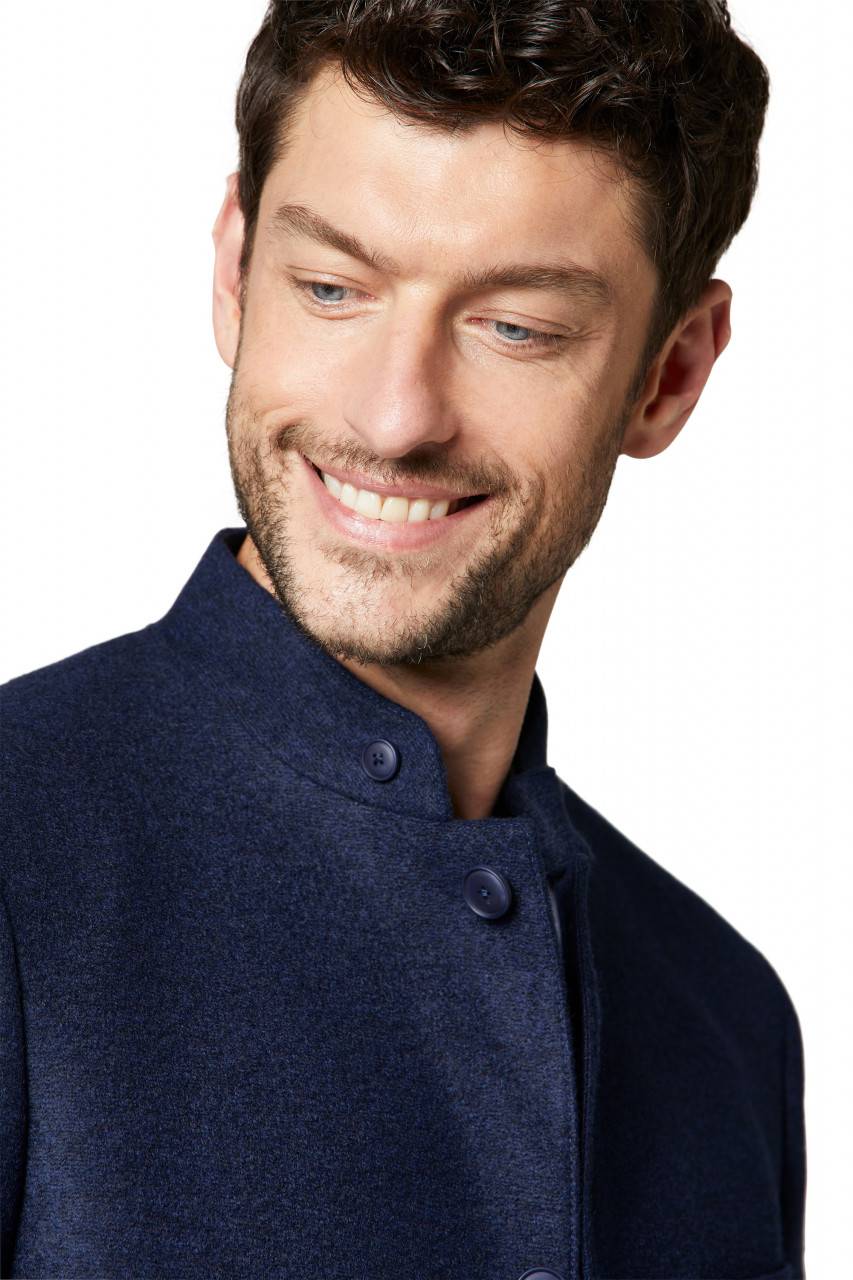 Digel Giacca blu in jersey digel collo coreana modern fit Sconto