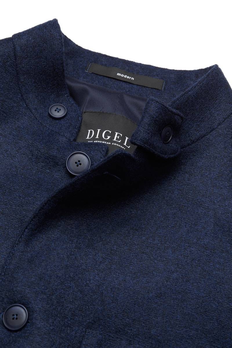 Digel Giacca blu in jersey digel collo coreana modern fit Sconto