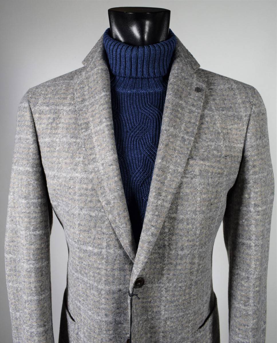 Digel Giacca beige a quadri digel in jersey sfoderata Offerte