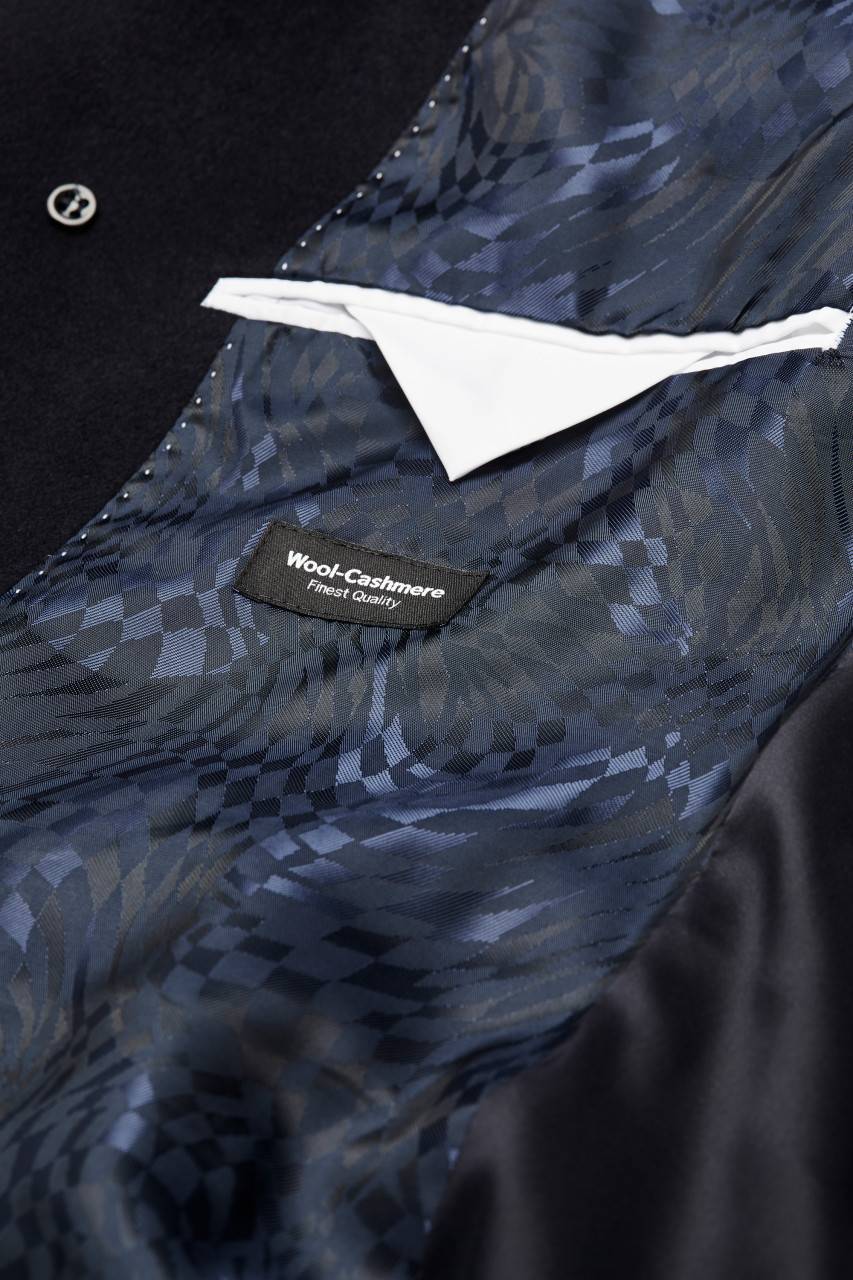 Digel Cappotto digel blu slim fit in misto cashmere Consegna Veloce