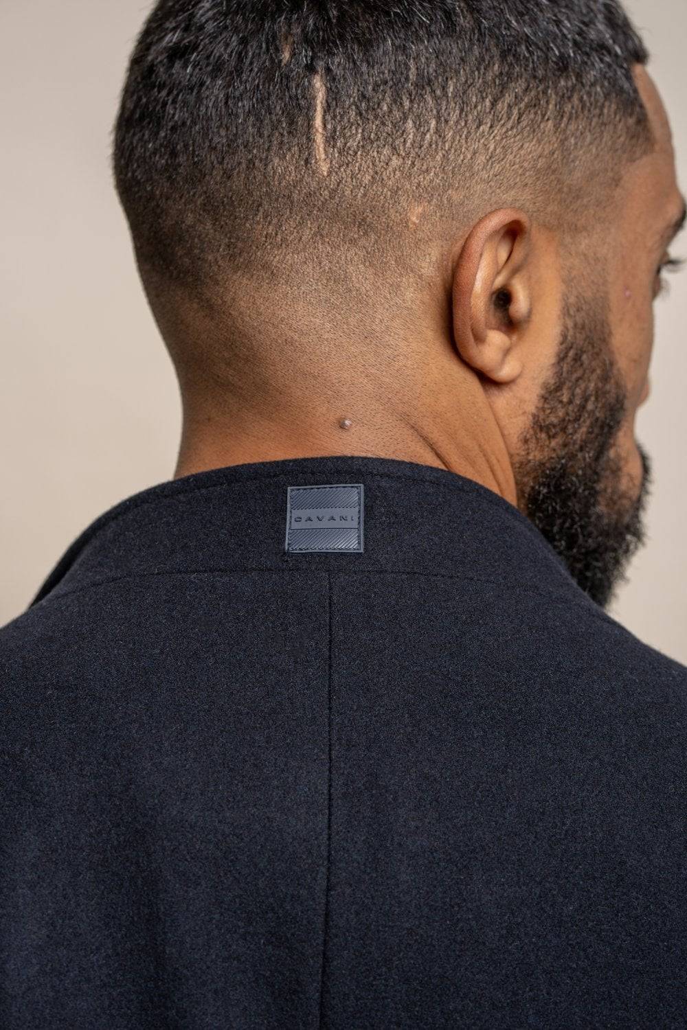 House of Cavani Cappotto cavani blu con cappuccio slim fit Fino al 50% di sconto