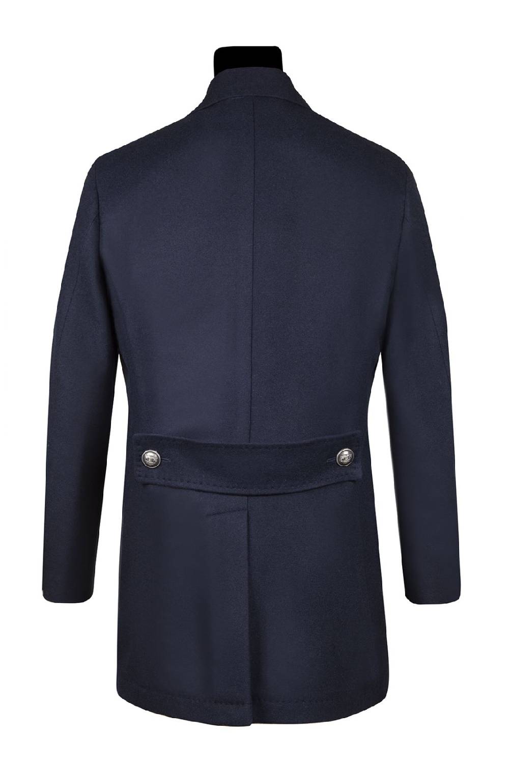 Simbols Cappotto blu doppiopetto sfoderato simbols misto cashmere Sconto