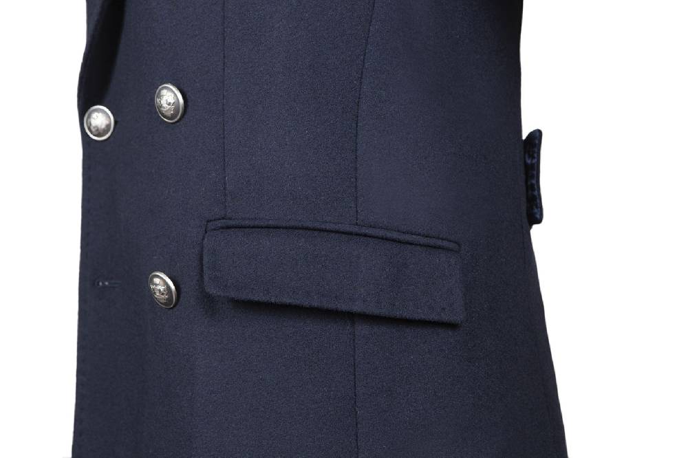Simbols Cappotto blu doppiopetto sfoderato simbols misto cashmere Sconto
