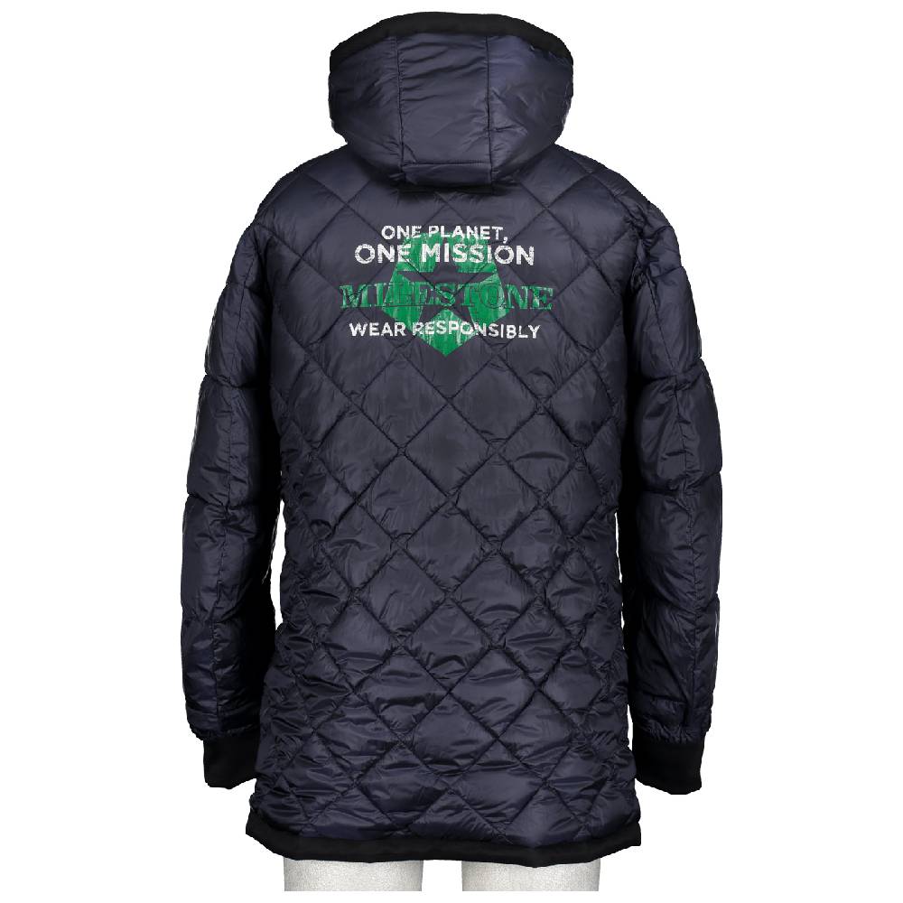Milestone Parka blu milestone impermeabile con cappuccio staccabile Economico