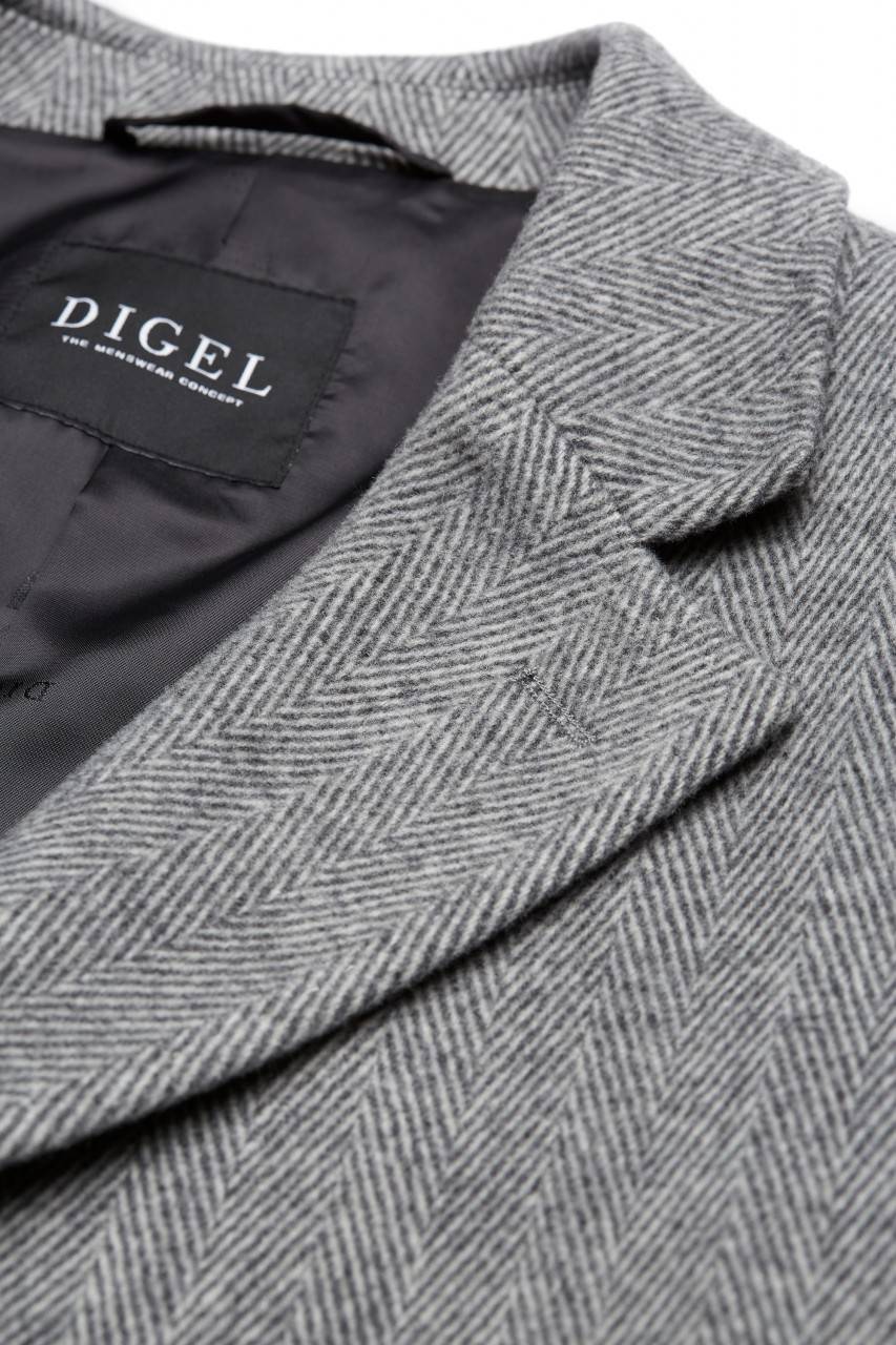 Digel Cappotto spigato grigio chiaro digel Outlet