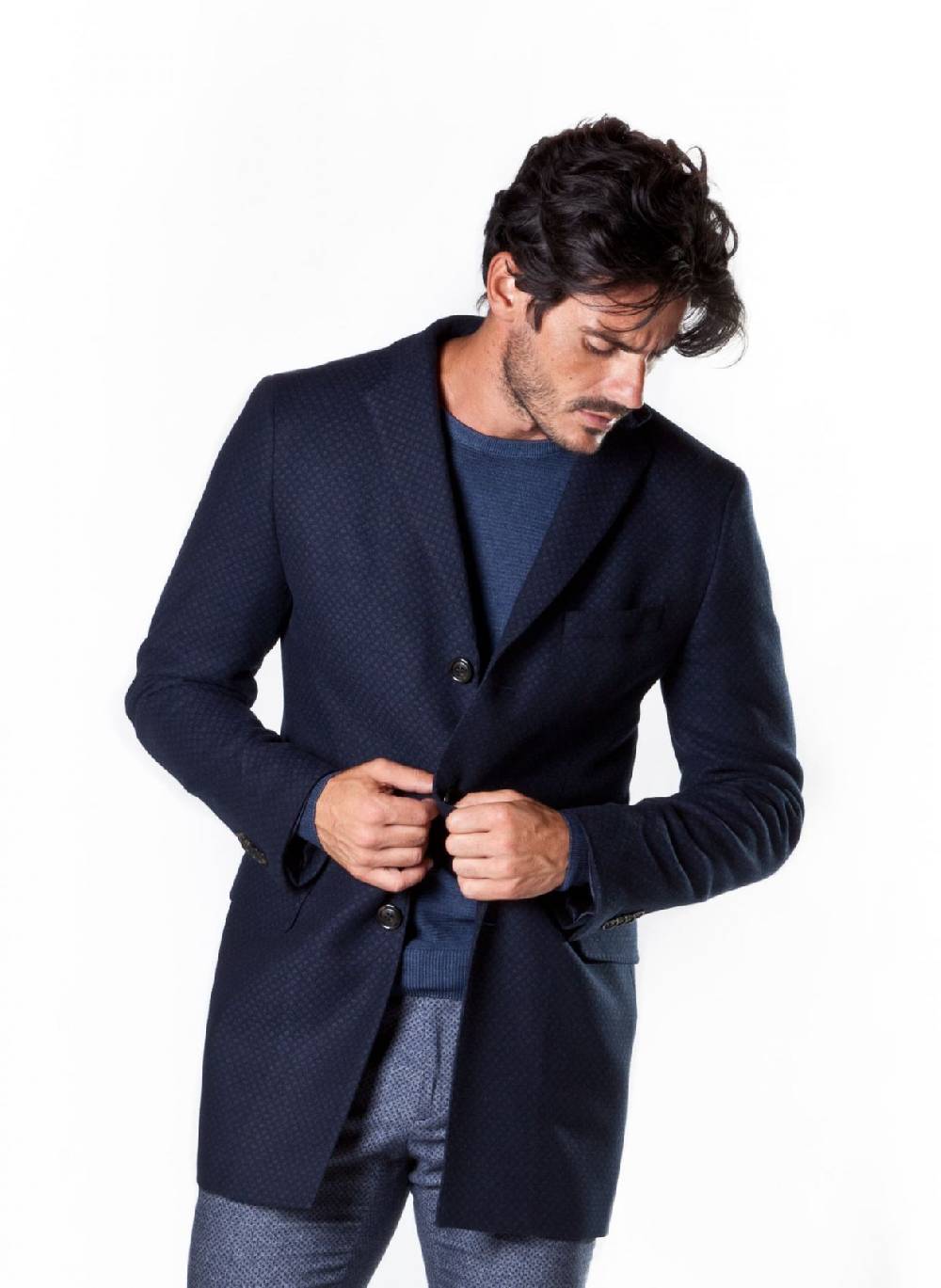 John Barritt Cappotto slim fit in misto lana a tre bottoni ticket pocket Offerte