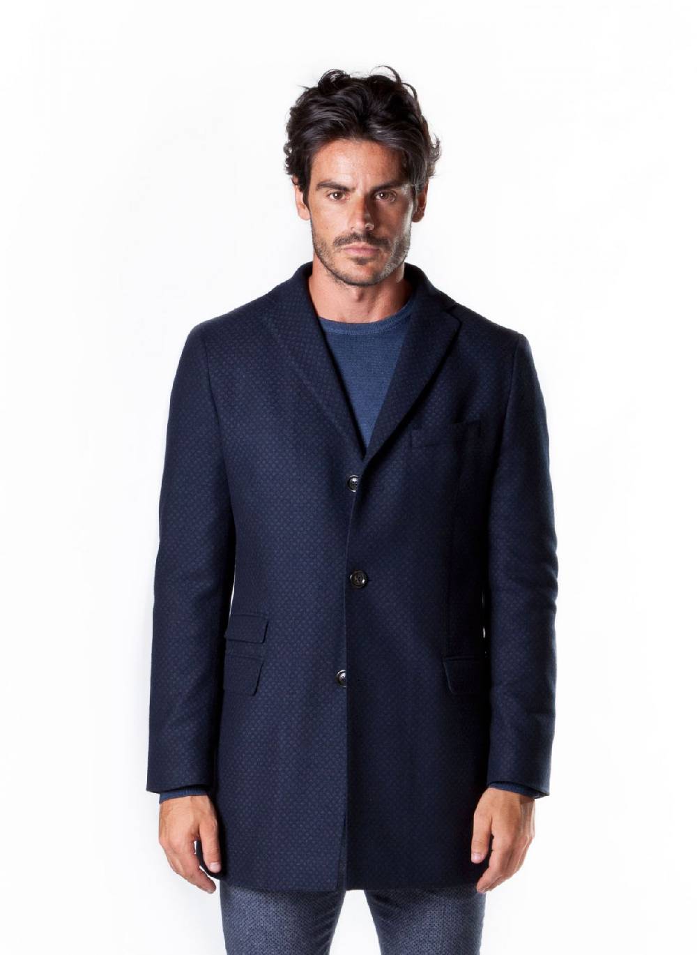 John Barritt Cappotto slim fit in misto lana a tre bottoni ticket pocket Offerte