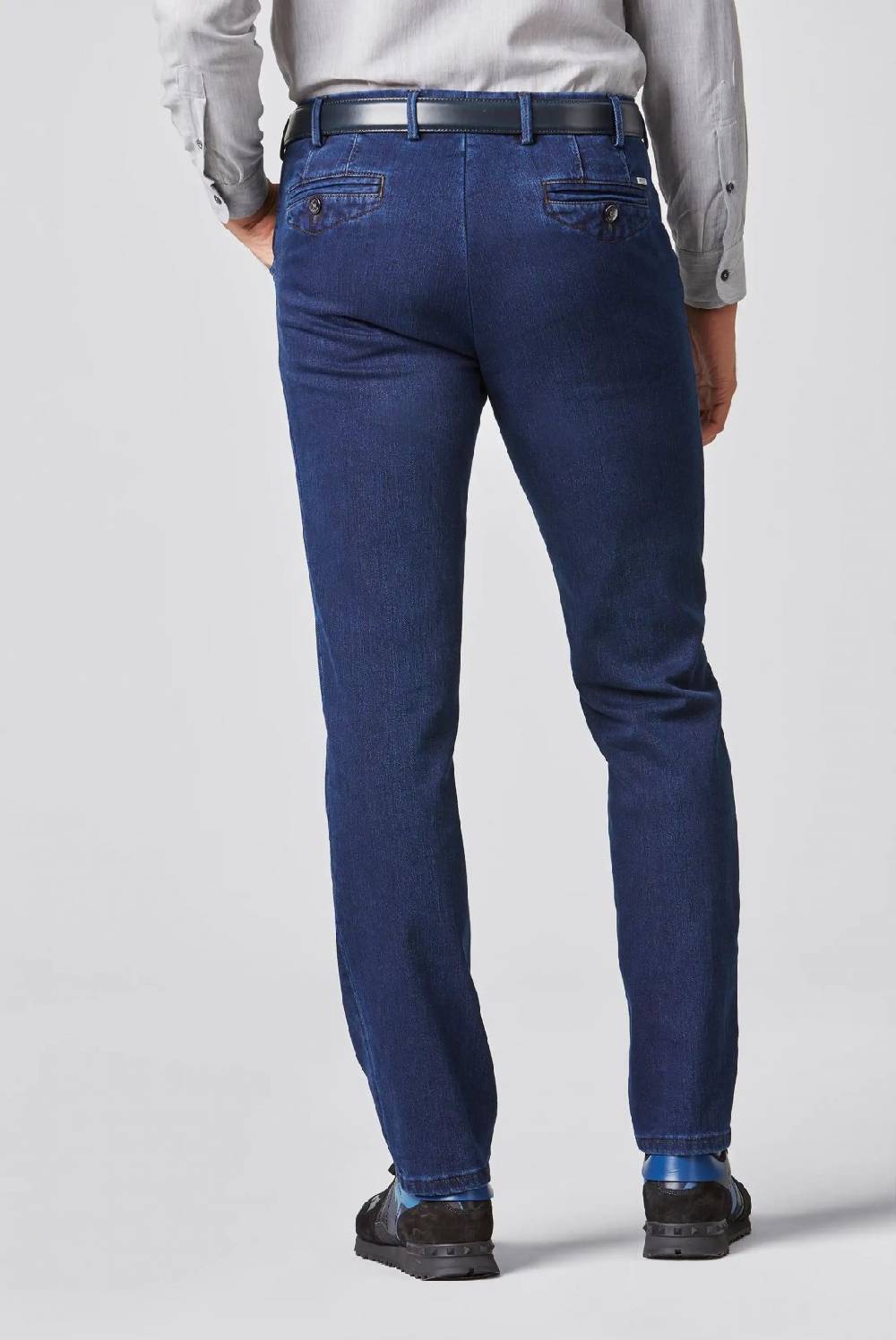 Meyer Jeans blu scuro meyer cotone e lana modern fit Vendita Economica