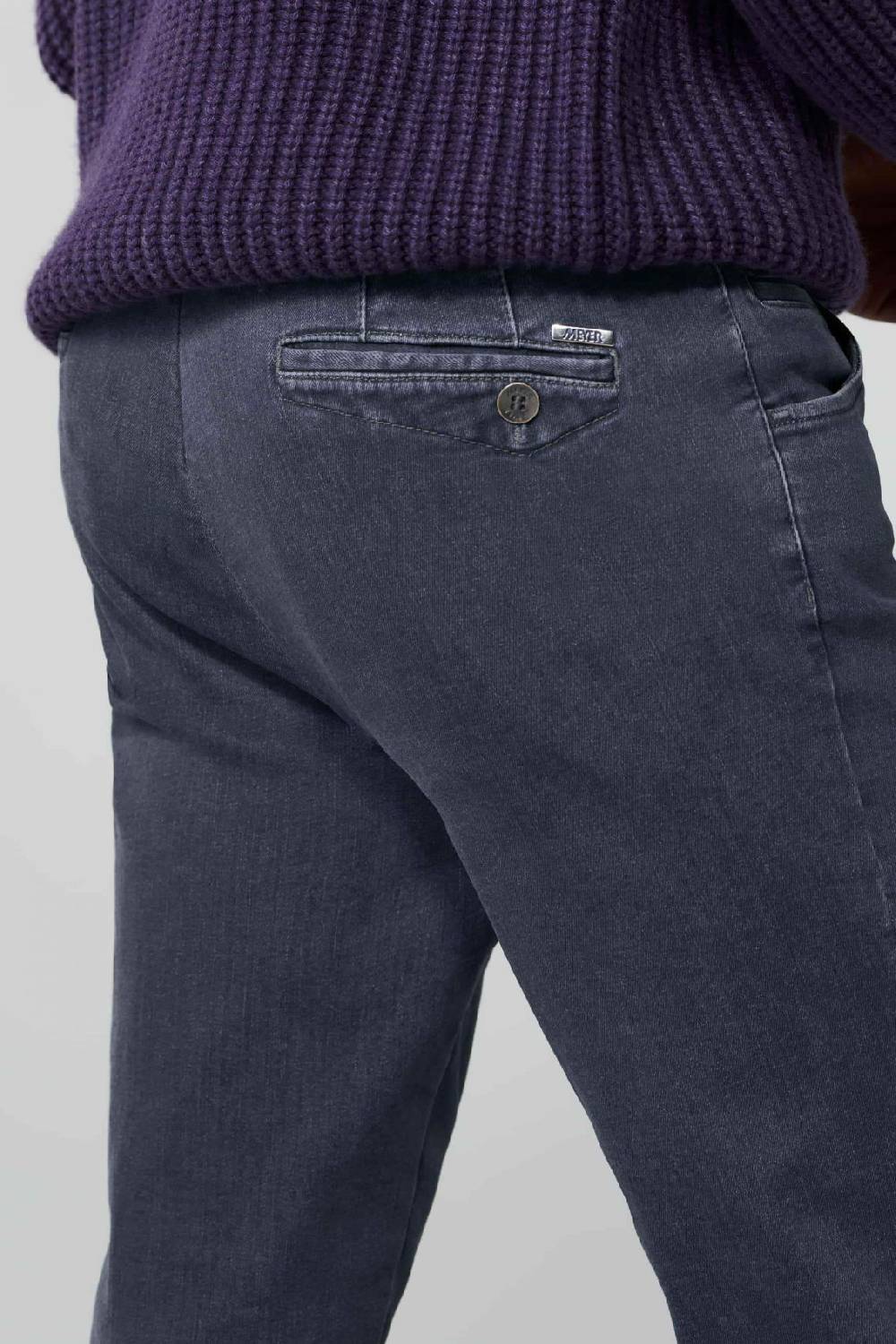 Meyer Jeans meyer grigio medio modern fit cotone denim biologico 50% di sconto per tempo limitato