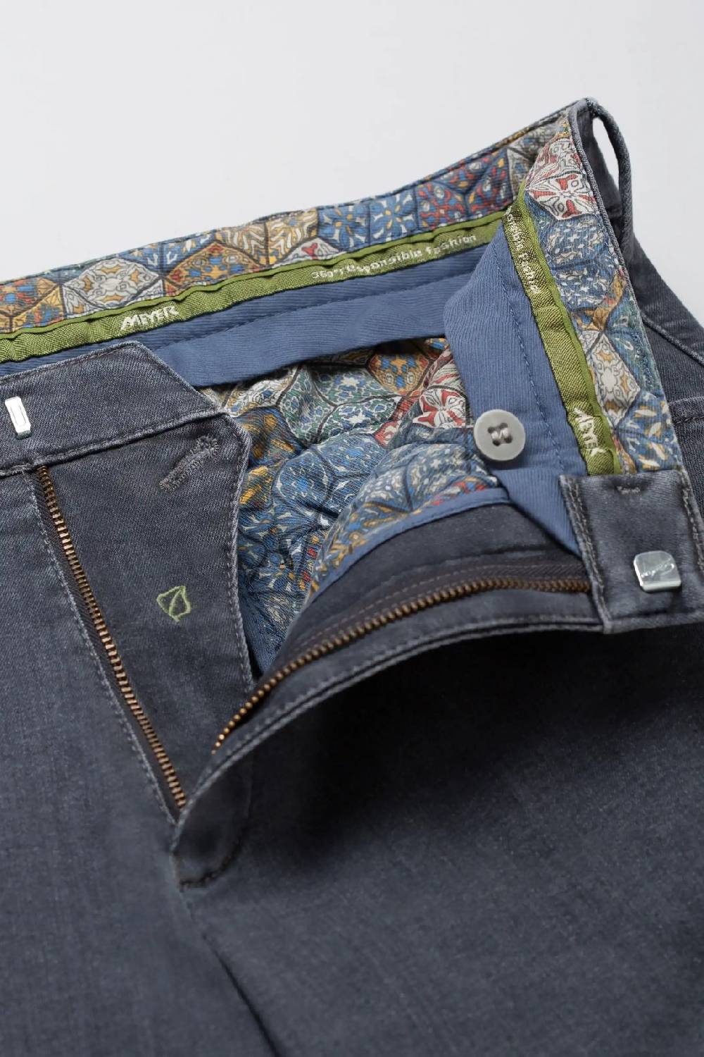 Meyer Jeans meyer grigio medio modern fit cotone denim biologico 50% di sconto per tempo limitato