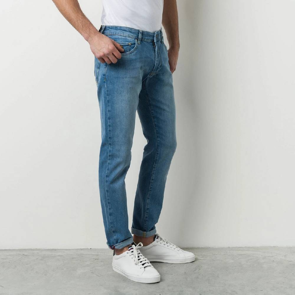 MCS Cinque tasche denim chiaro stretch mcs regular fit Qualità