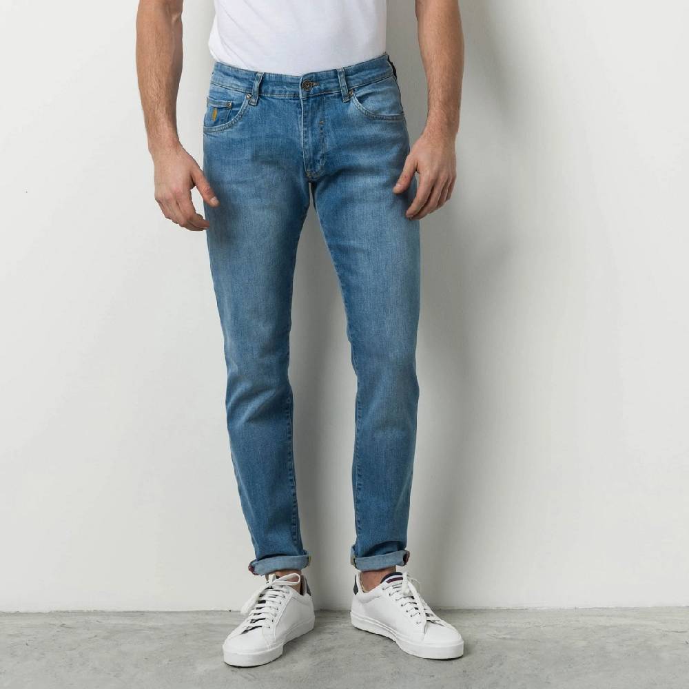 MCS Cinque tasche denim chiaro stretch mcs regular fit Qualità