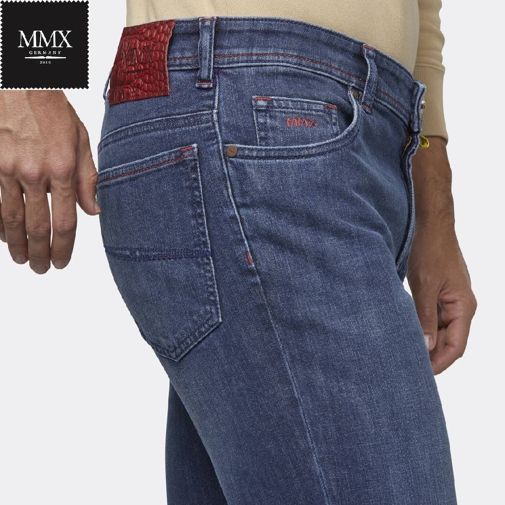 MMX Germany Jeans blu stone mmx denim stretch slim fit Promozione