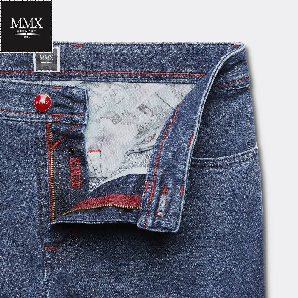 MMX Germany Jeans blu stone mmx denim stretch slim fit Promozione