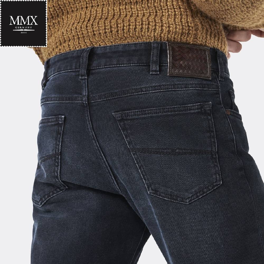 MMX Germany Jeans blu scuro mmx denim stretch autentico Pezzi Unici