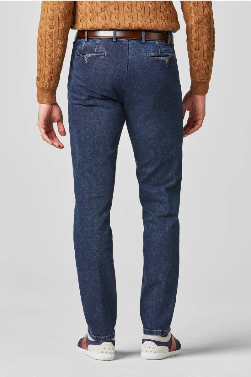 Meyer Pantalone meyer in denim blu stone super stretch regular fit Acquista Ora