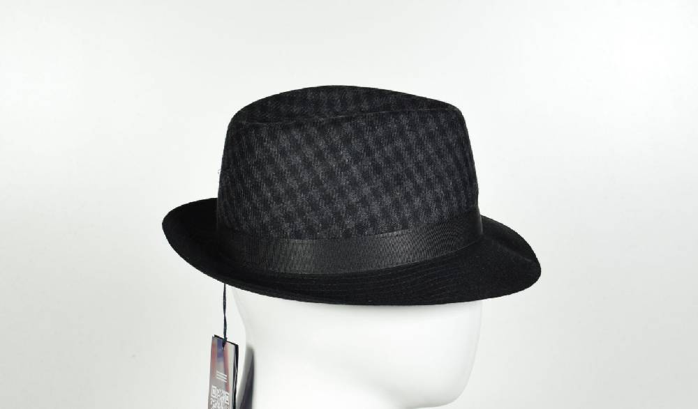 Panizza Cappello trilby panizza grigio a quadri Prezzo Ridotto